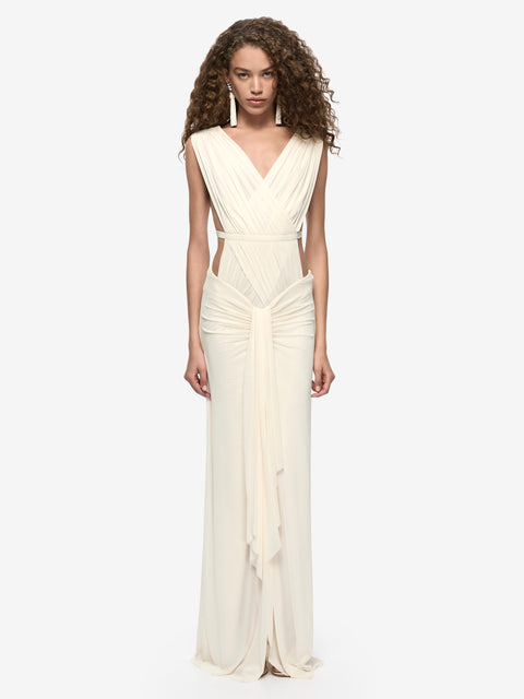 ANAYA V MAXI DRESS - BUTTERCREAM