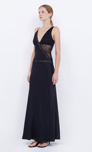 Abrielle Black Lace Maxi Dress in Black by Bec + Bridge