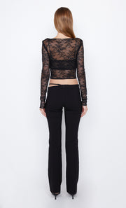 Black lace Amoras Long Sleeve Top by Bec + Bridge