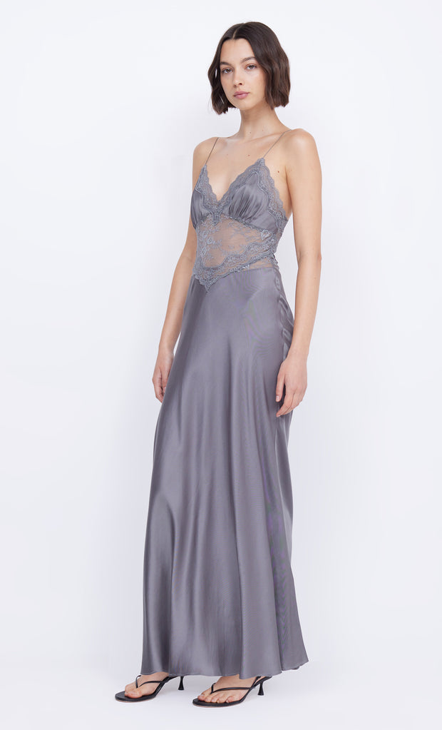 Maxi gray dress sales