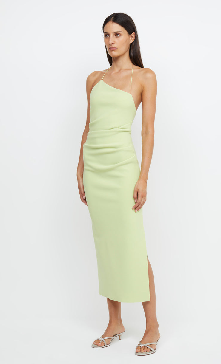 ANDY ASYM MIDI DRESS - LIME