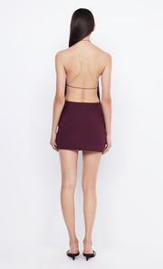 ANDY ASYM MINI DRESS - PLUM