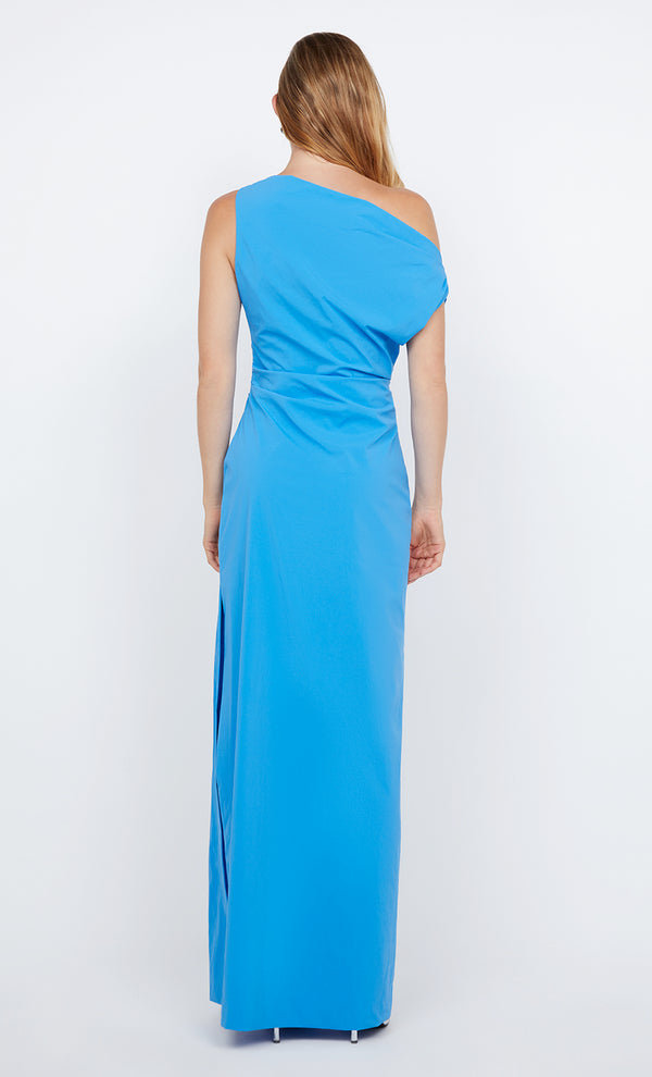 Angelina Asym Maxi Dress in Mid Blue by Bec + Bridge