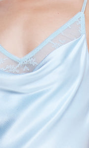 ARABELLA BACKLESS DRESS - DOLPHIN BLUE
