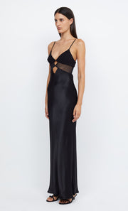 ASHTON CUT OUT MAXI DRESS - BLACK