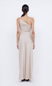 Eternity Asym One Shoulder Bridesmaid Maxi Dress in Sand by Bec + Bridge