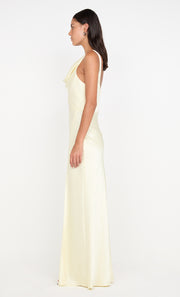 AUSTEN COWL NECK MAXI DRESS - ICE YELLOW