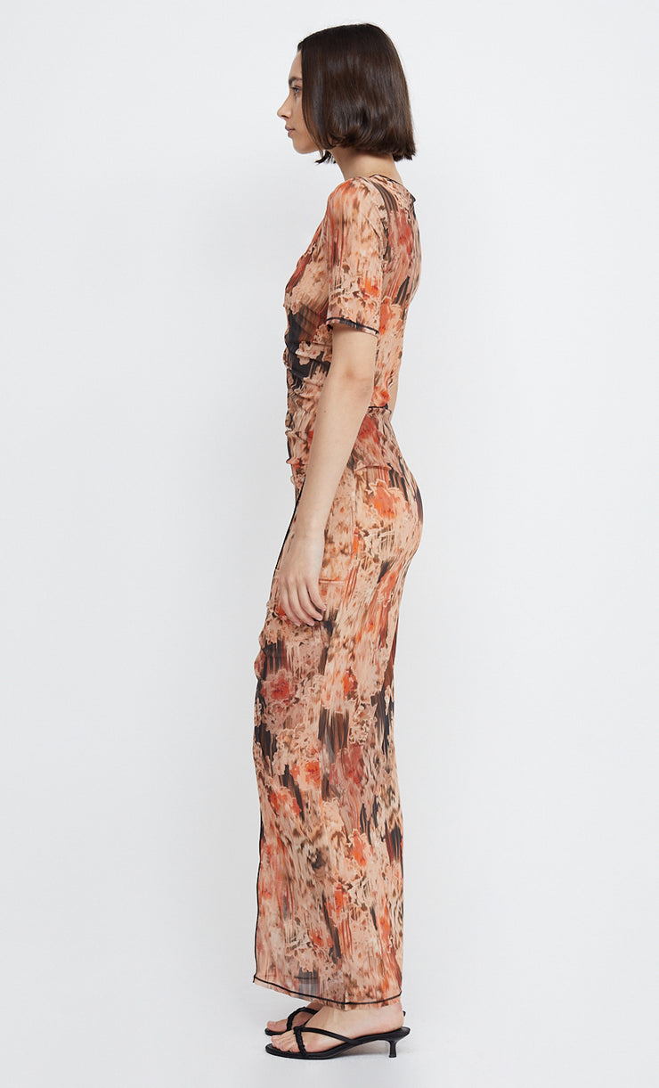 AVERIL TEE MAXI DRESS - GLITCH FLORAL