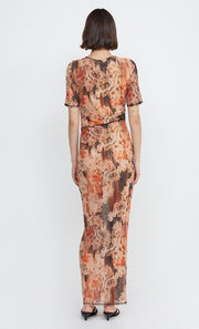 AVERIL TEE MAXI DRESS - GLITCH FLORAL
