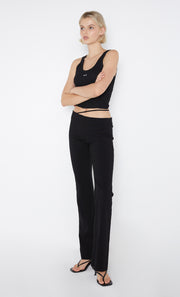 Black Ribbed Logo Tank by Bec + Bridge