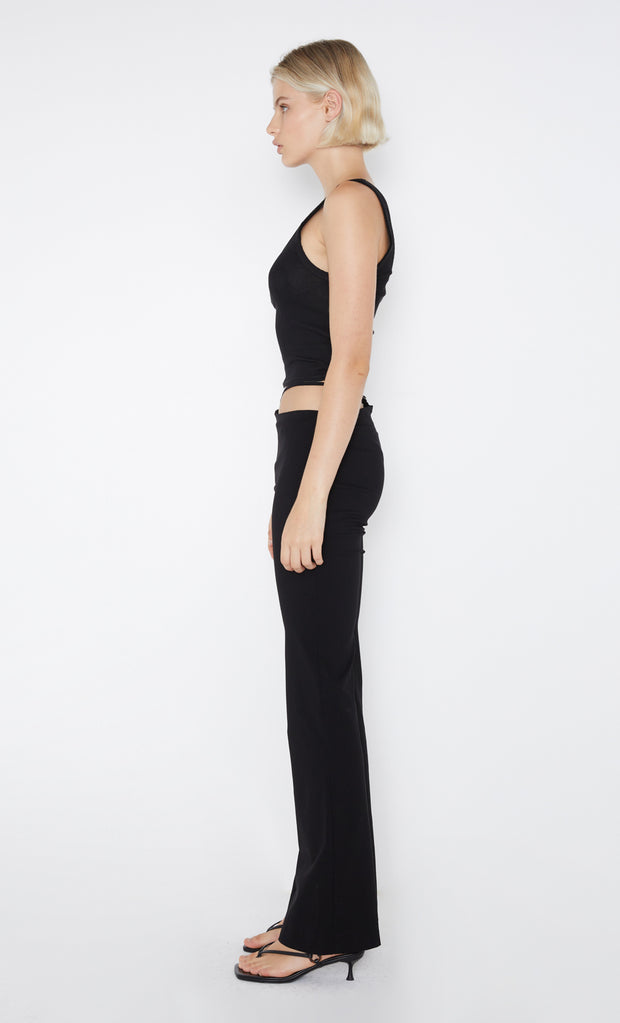 Black Ribbed Logo Tank by Bec + Bridge