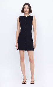 ILORA KNIT MINI DRESS - BLACK
