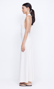 Blanche Halter Maxi Dress in Ivory White by Bec + Bridge