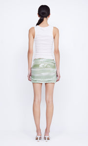 Brydie Tuck Sequin Mini Skirt in Mint Ombre by Bec + Bridge