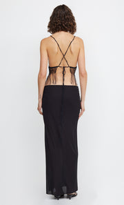 CARTIA BEADED BRALETTE TOP - BLACK