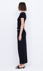 CASPIAN KNIT TOP - BLACK