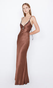 Cedar City Maxi Formal Dress in Chocolate / Black by Bec + Bridge