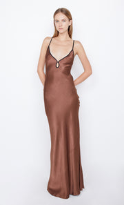 Cedar City Maxi Formal Dress in Chocolate / Black by Bec + Bridge