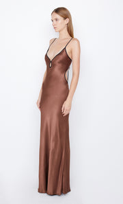 Cedar City Maxi Formal Dress in Chocolate / Black by Bec + Bridge