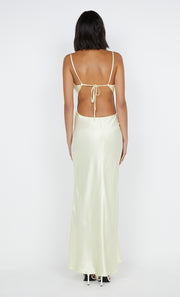 Cedar City Backless Maxi Bridesmaid Formal Dress in Ice Yellow Butter by Bec + Bridge