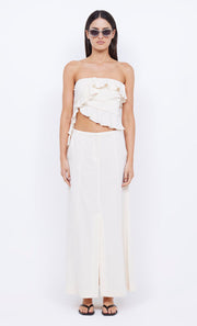 COASTLINER STRAPLESS TOP - CREAM
