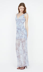 DANICA V NECK DRESS - CHAMBRAY ROSE