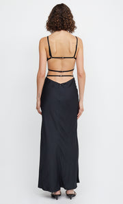 DIAMOND DAYS STRAP MAXI DRESS - BLACK