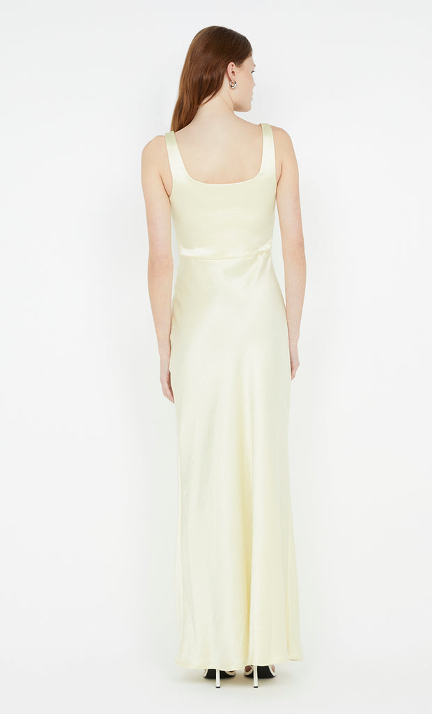 The Dreamer Square Neck Dress in Ice Yellow bridesmaid dress by Bec + Bridge