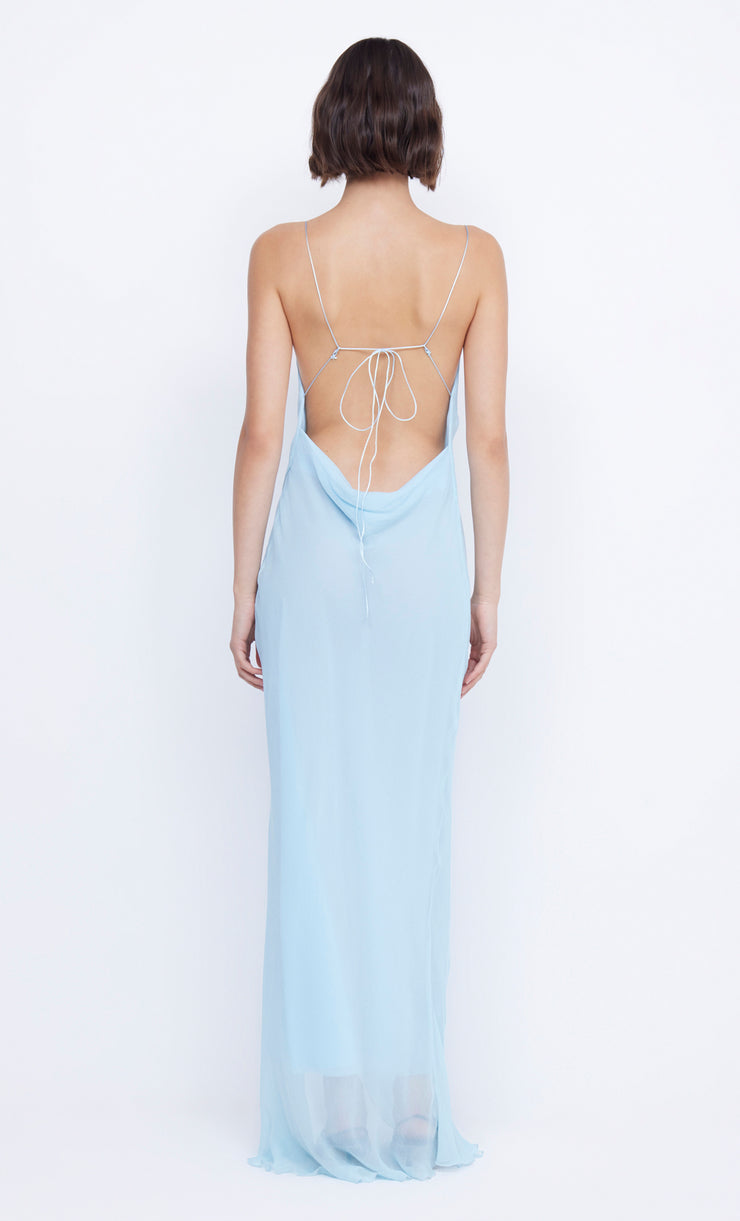 Elzeette Dolphin Split Maxi Formal Prom Bridesmaid Dress in Dolphin Blue by Bec + Bridge