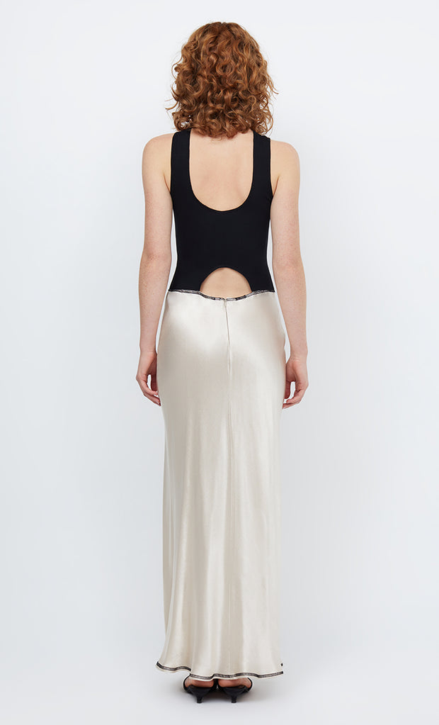 EMA MAXI DRESS - SAND/BLACK