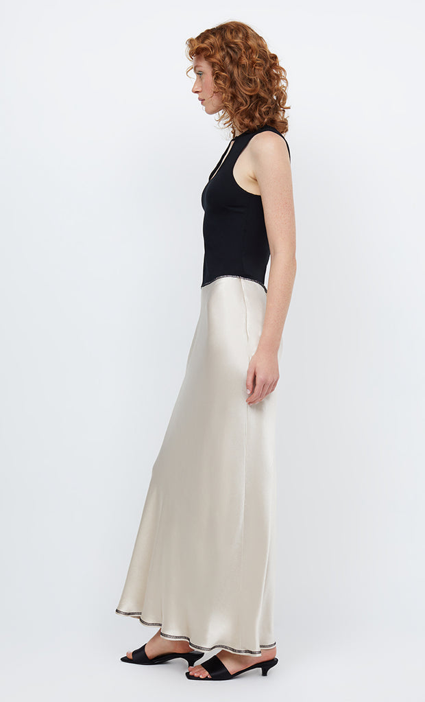 EMA MAXI DRESS - SAND/BLACK