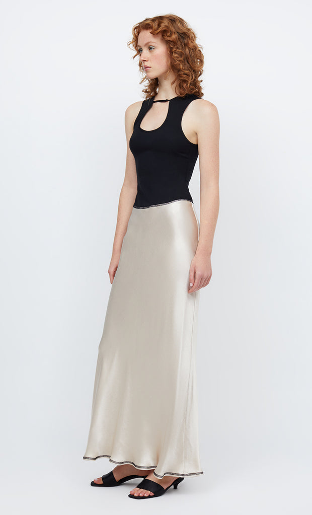 EMA MAXI DRESS - SAND/BLACK