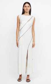 EMERY PANEL MAXI DRESS - IVORY/BLACK