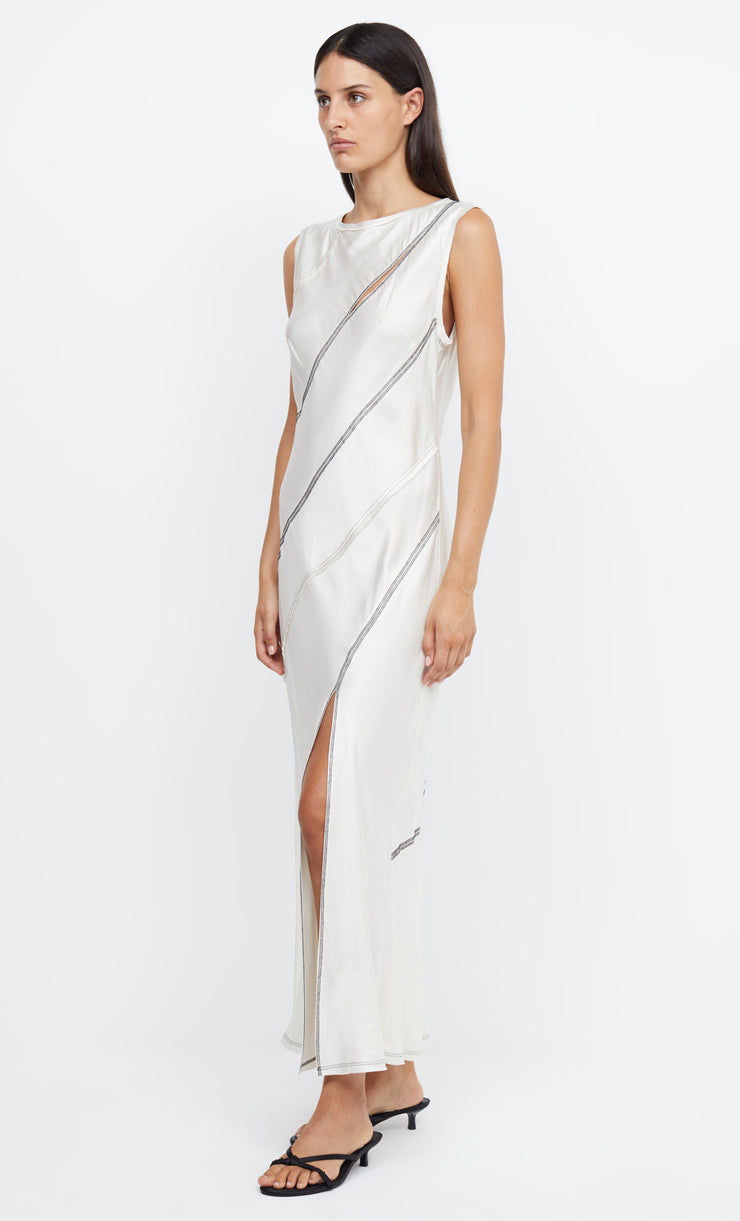 EMERY PANEL MAXI DRESS - IVORY/BLACK