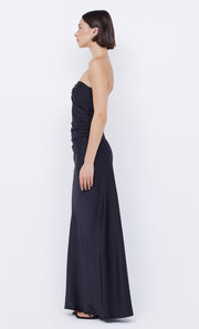 Emilia Strapless Dress with cut out in Black by Bec + Bridge