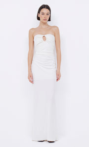 Emilia Strapless Dress with cut out in Ivory by Bec + Bridge