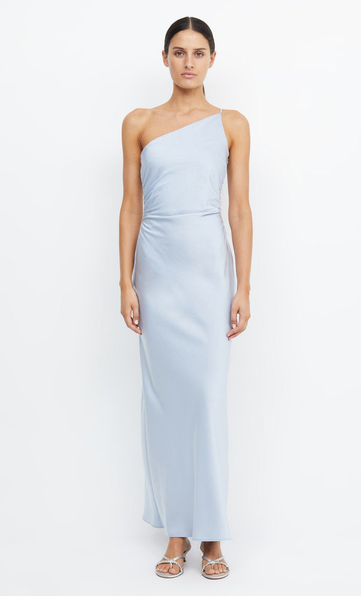 eternity asym maxi dress dusty blue
