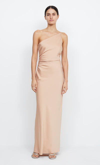 Eternity Asym One SHoulder Bridesmaid Prom Dress in Rose Gold by Bec + bridge