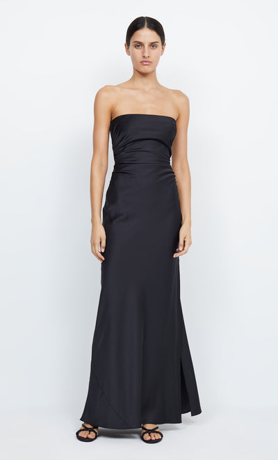 Eternity Strapless Maxi Prom Bridesmaid Dress in Black by Bec + Bridge