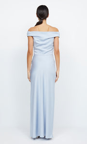 Eternity Off Shoulder Dusty Blue Bridesmaid Dress in Dusty Blue by Bec + Bridge