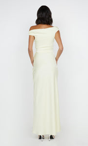 Eternity Off Shoulder Maxi Dress in Ice Yellow by Bec + Bridge