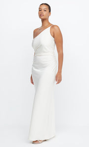 Eternity One Shoulder Maxi Bridal Bridesmaid Dress in Cream Ivory by Bec + Bridge