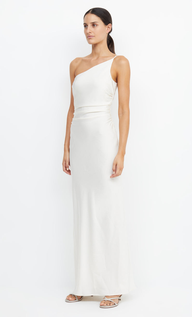 Eternity One Shoulder Maxi Bridal Bridesmaid Dress in Cream Ivory by Bec + Bridge