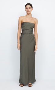 Eternity Strapless Bridesmaid Dress in Dark Willow Green by Bec + Bridge