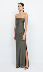 Eternity Strapless Bridesmaid Dress in Dark Willow Green by Bec + Bridge