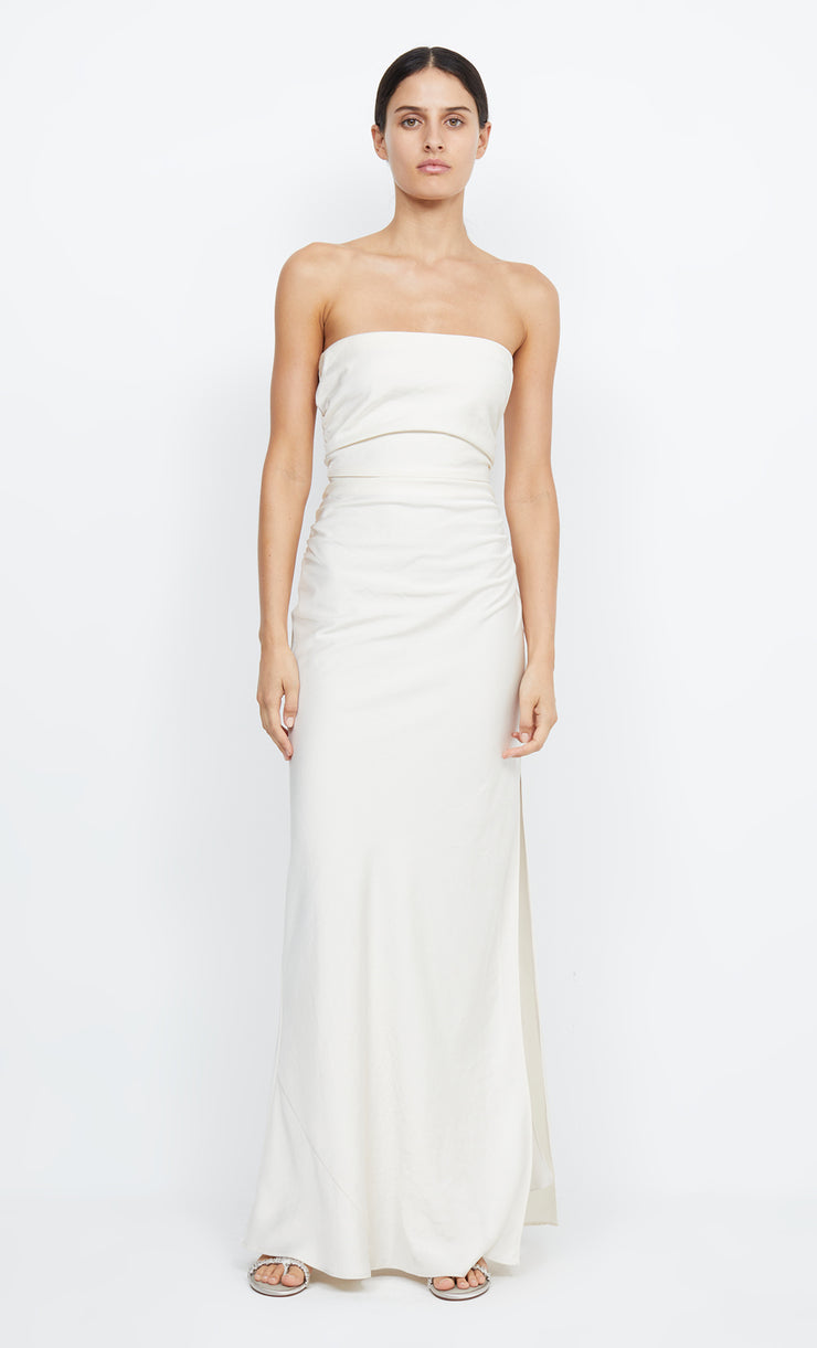 Paradise Cove Strapless Maxi Dress Cream