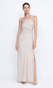 Eternity Strapless Maxi Bridesmaid Prom Dress in Sand by Bec + Bridge