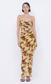 Fiore Asym Maxi Dress in Citrus Rose by Bec +Bridge