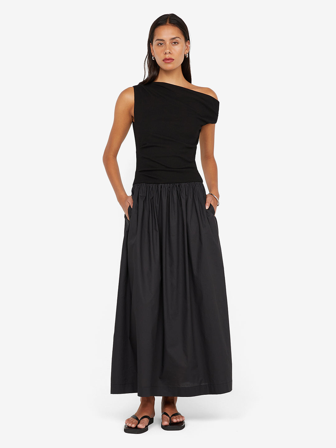 FREYA ASYM MAXI DRESS - Black - 10 FREYA ASYM MAXI DRESS - Black - 10