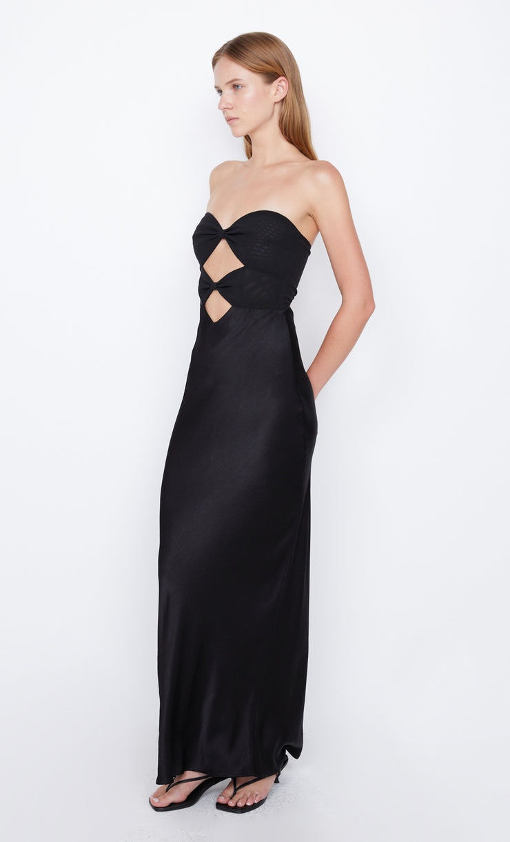 Halle Strapless Twist Halle Formal Dress in Black by Bec + Bridge